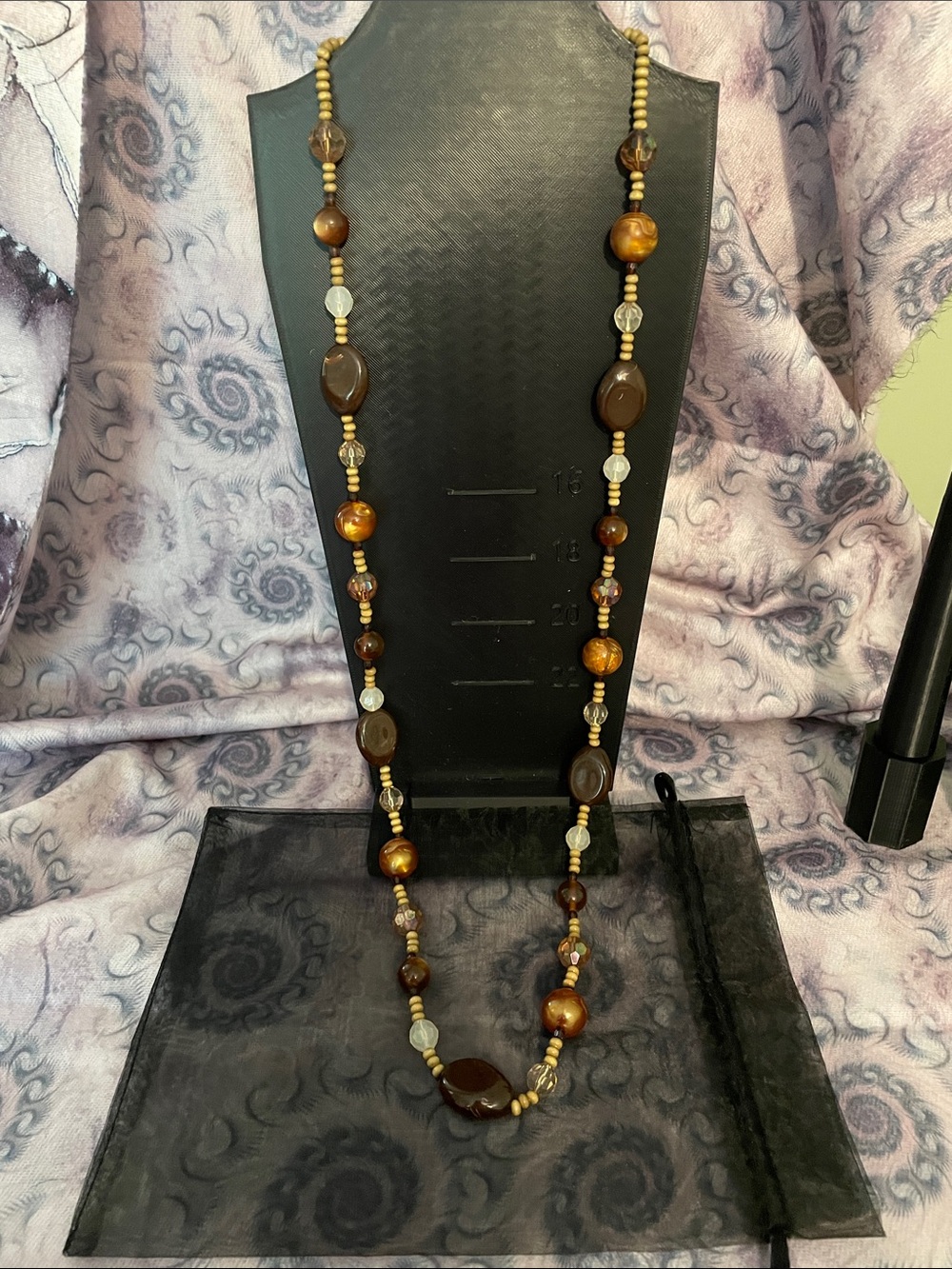 Brown Beaded Women's Necklace - Unbranded